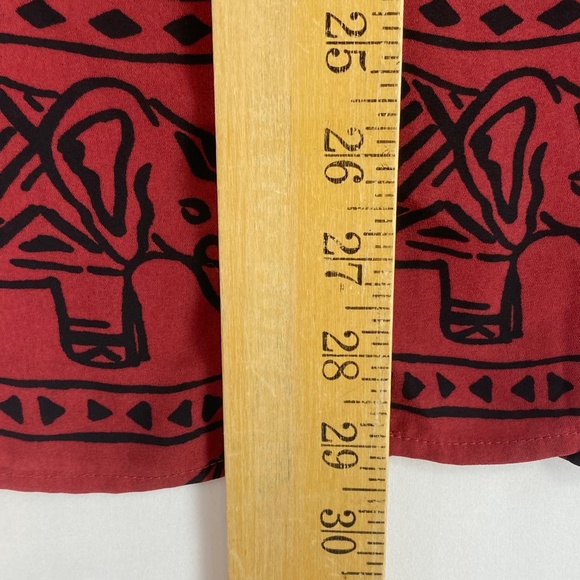 Forever 21 Juniors Size Small Sleeveless Tunic Top Rust Red Black Elephant Print - Picture 8 of 8